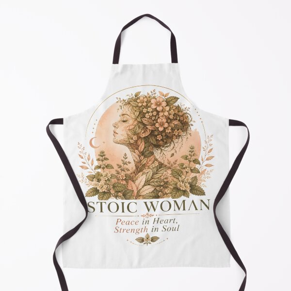 Item preview, Stoic Woman Botanical Portrait – Peace and Strength designed and sold by PixelBlob.