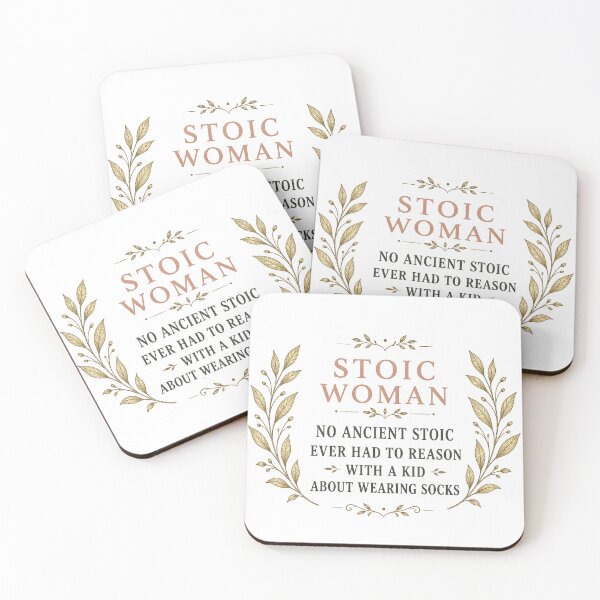 Item preview, Stoic Woman Ancient Stoic Mom Humor Botanical Quote designed and sold by PixelBlob.