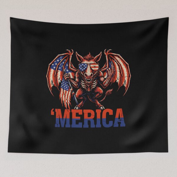 Item preview, 'Merica Jersey Devil American Flag Wings Tee v4 designed and sold by DarylWelsh2024.