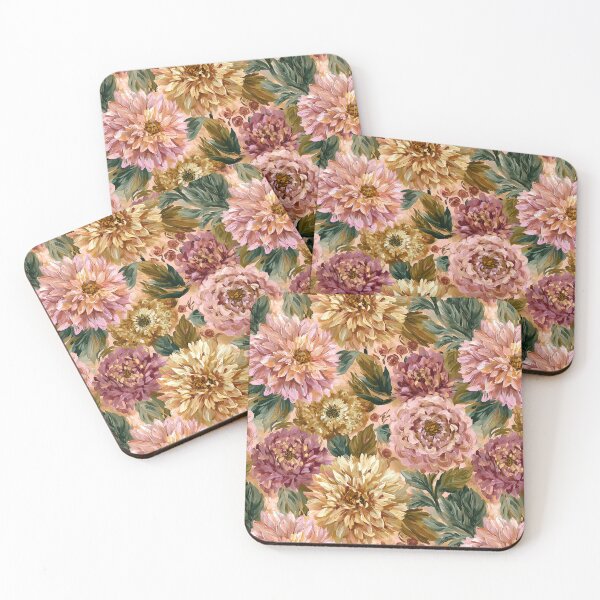 Item preview, Graceful Dahlias  - Retro Flower Floral  - Gifts For Him designed and sold by RoyalStarsPatts.