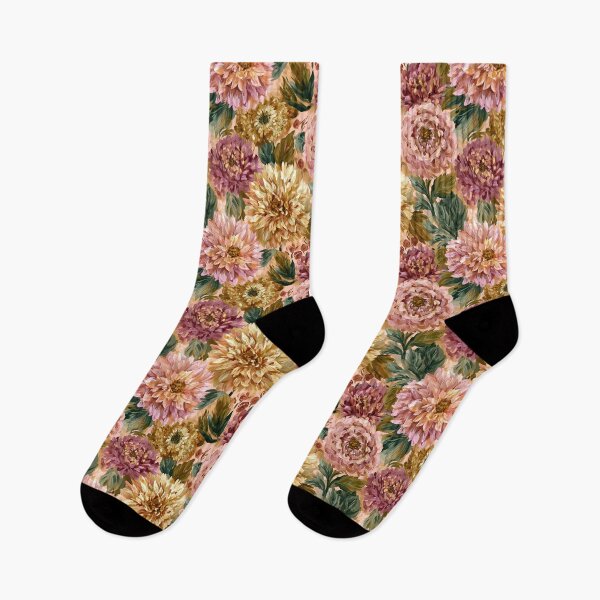 Item preview, Graceful Dahlias  - Retro Flower Floral  - Gifts For Him designed and sold by RoyalStarsPatts.