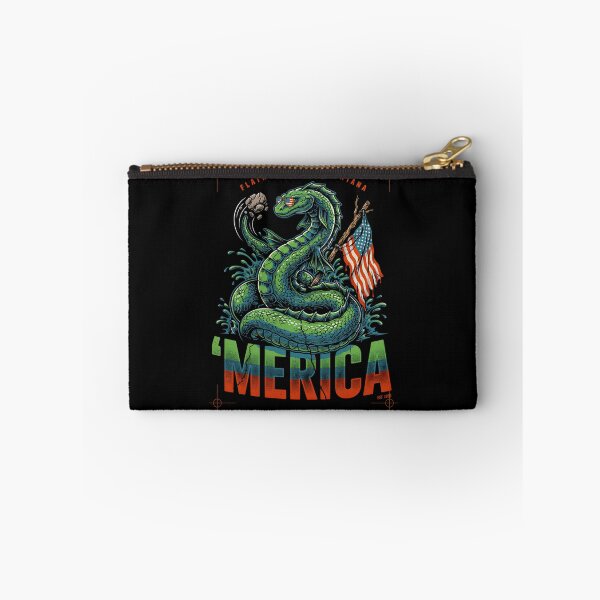 Item preview, 'Merica Flathead Lake Monster Montana Sea Serpent Flag Tee v2 designed and sold by DarylWelsh2024.