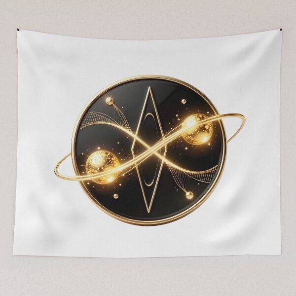 Item preview, Quantum Entanglement | Golden Quantum Physics Symbol designed and sold by simaso.