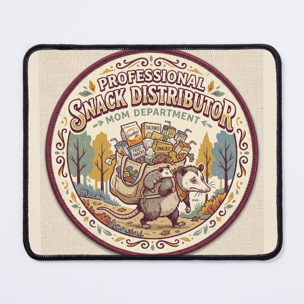 Item preview, Professional Snack Distributor Shirt – Funny Mom Badge Opossum Humor Tee designed and sold by DmaarGroup.