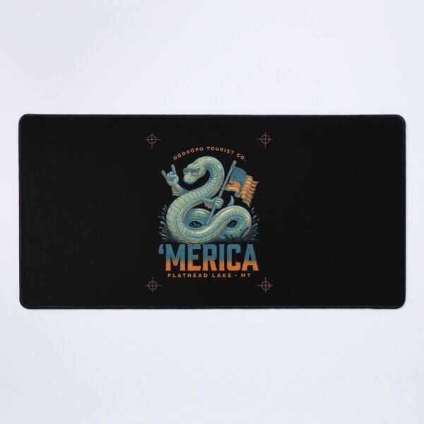 Item preview, 'Merica Flathead Lake Monster Montana Sea Serpent Flag Tee v3 designed and sold by DarylWelsh2024.