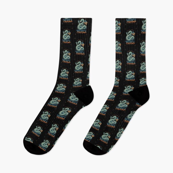 Item preview, 'Merica Flathead Lake Monster Montana Sea Serpent Flag Tee v3 designed and sold by DarylWelsh2024.