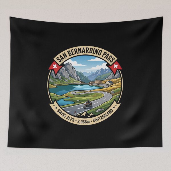 Item preview, San Bernardino Pass Switzerland Biker Adventure Design designed and sold by enzoade.