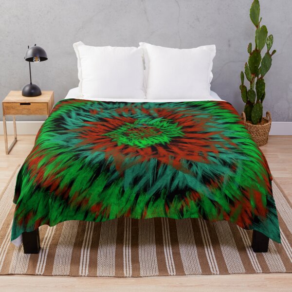 Item preview, Green Red Tie Dye Spiral Pattern designed and sold by SweetLilith.