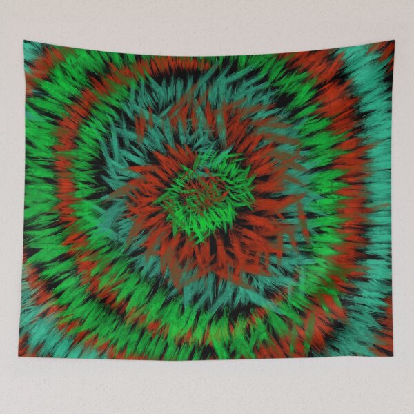 Item preview, Green Red Tie Dye Spiral Pattern designed and sold by SweetLilith.