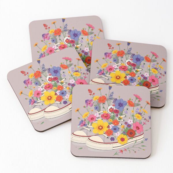 Item preview, Wildflower Sneakers Floral High Top Shoes designed and sold by MatPixStudio.