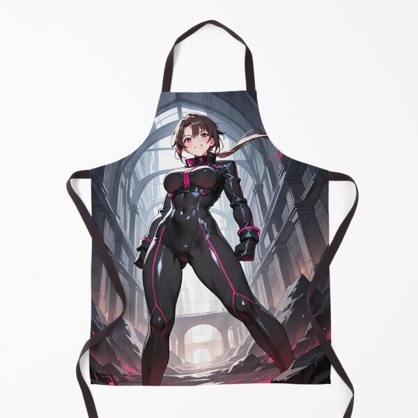 Item preview, Manga - Long-haired Cyberpunk Heroine, Futuristic Silhouette in Skinsuit designed and sold by AnimeShin.