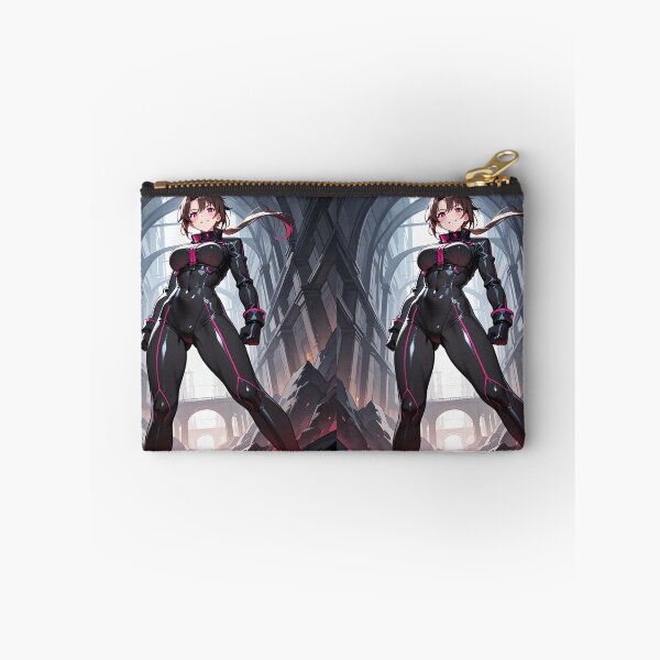 Item preview, Manga - Long-haired Cyberpunk Heroine, Futuristic Silhouette in Skinsuit designed and sold by AnimeShin.
