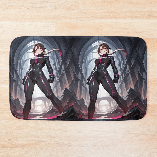 Item preview, Manga - Long-haired Cyberpunk Heroine, Futuristic Silhouette in Skinsuit designed and sold by AnimeShin.