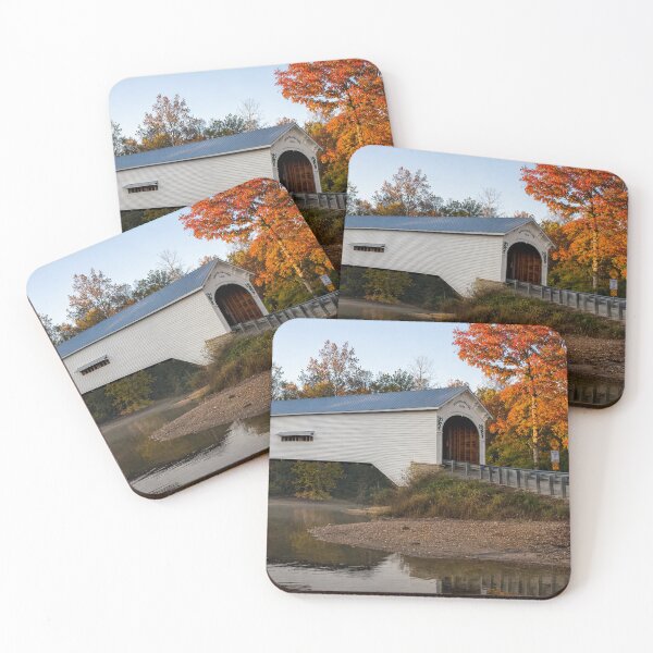 Item preview, Moscow Covered Bridge in fall designed and sold by gotucoveredart.
