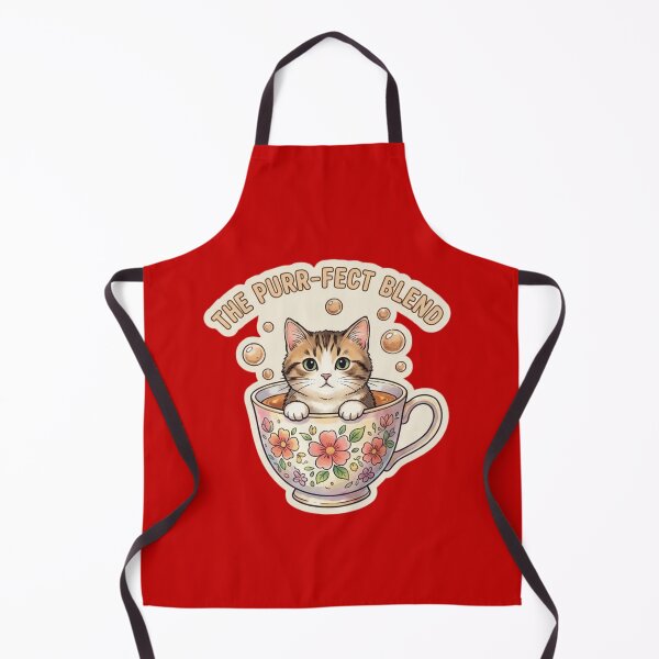 Item preview, The Purr-fect Blend - Cute Kitten in Coffee Cup Funny Cat Meme Sticker designed and sold by Amituniqart.