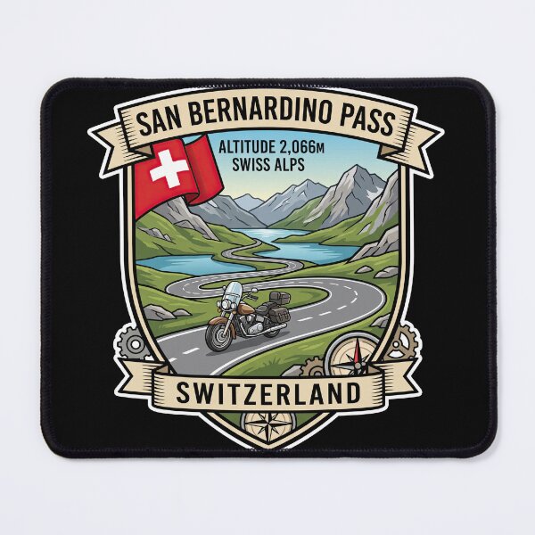 Item preview, San Bernardino Pass Legendary Swiss Alpine Route Graphic designed and sold by enzoade.