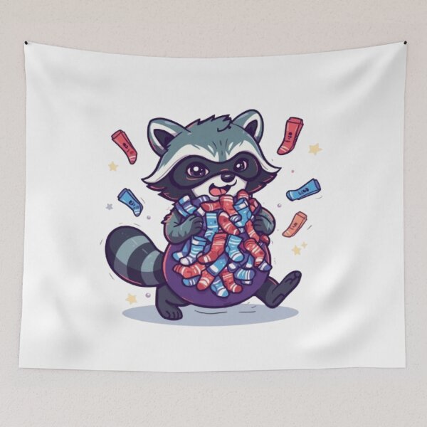 Item preview, Sock Bandit Sticker | Funny Sock Thief Monster Cute Graphic Design designed and sold by Stylestickers55.