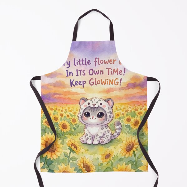 Item preview, Cute Cat in Snow Leopard Costume in Sunflower Field Inspirational Quote designed and sold by cutiepeupies.
