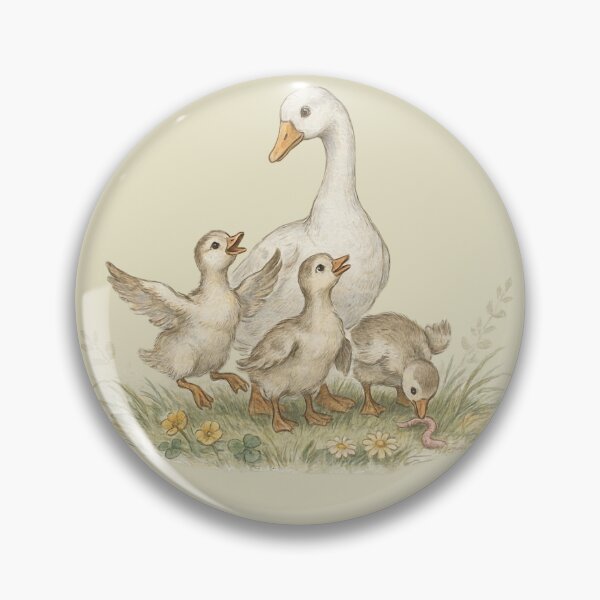 Artikelvorschau, Verspielte Aquarellillustration einer Gänsefamilie entworfen und verkauft von WikaKowalczyk.