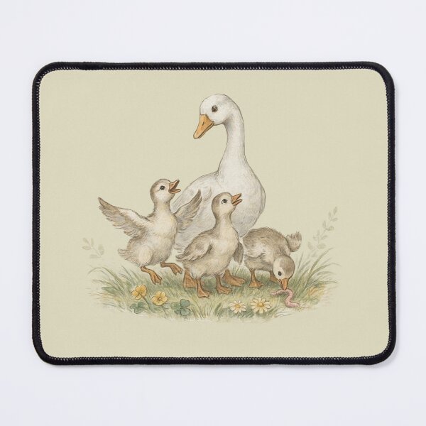 Item preview, Whimsical Goose Family Watercolor Illustration designed and sold by WikaKowalczyk.