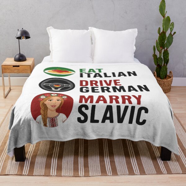 Item preview, Eat Italian Drive German Marry Slavic designed and sold by MTDesignLab.