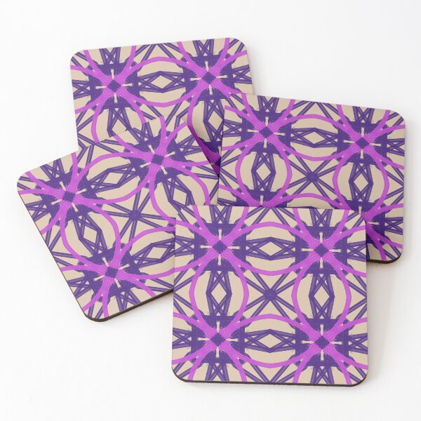 Item preview, Purple and Magenta Geometrical Floral Pattern designed and sold by SweetLilith.