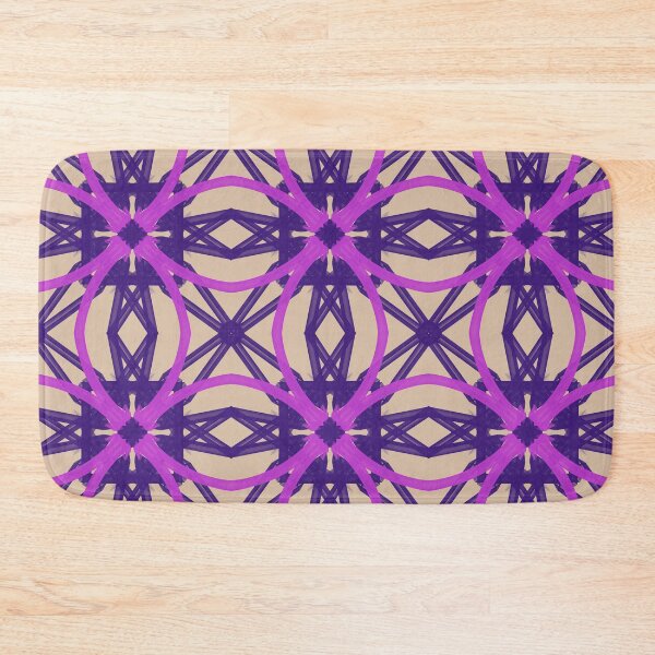 Item preview, Purple and Magenta Geometrical Floral Pattern designed and sold by SweetLilith.
