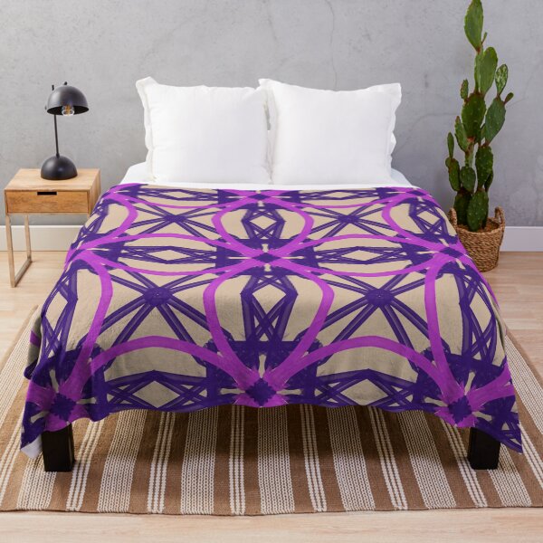 Item preview, Purple and Magenta Geometrical Floral Pattern designed and sold by SweetLilith.