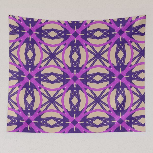 Item preview, Purple and Magenta Geometrical Floral Pattern designed and sold by SweetLilith.