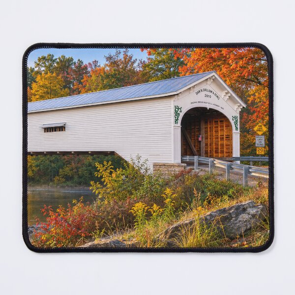 Item preview, Moscow Covered Bridge in autumn designed and sold by gotucoveredart.