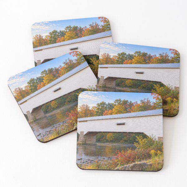 Item preview, Moscow Covered Bridge in autumn designed and sold by gotucoveredart.