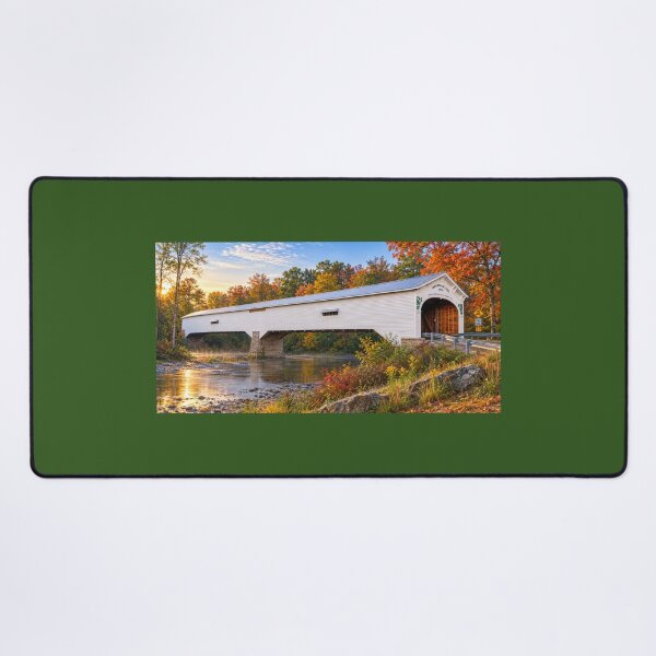 Item preview, Moscow Covered Bridge in autumn designed and sold by gotucoveredart.