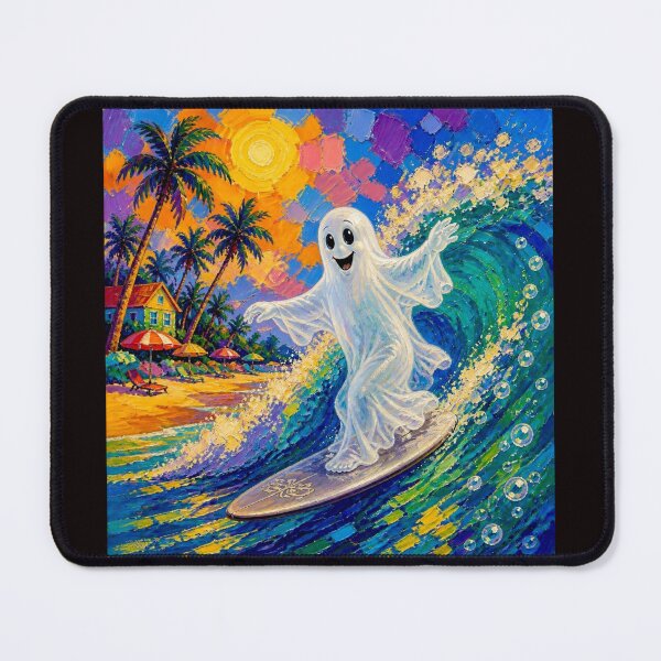 Item preview, Whimsical Ghost Surfer #1 designed and sold by Helios Be. Lavsh.