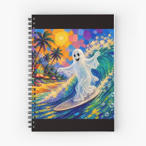 Item preview, Whimsical Ghost Surfer #1 designed and sold by Helios Be. Lavsh.