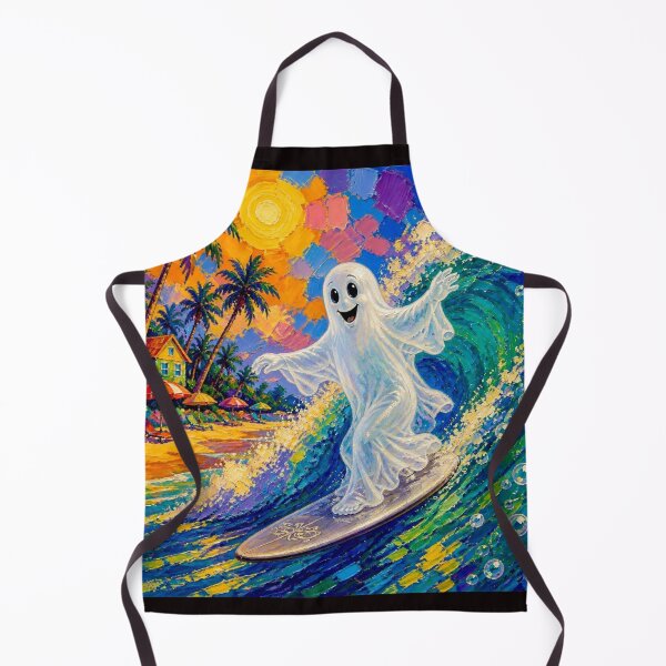 Item preview, Whimsical Ghost Surfer #1 designed and sold by Helios Be. Lavsh.