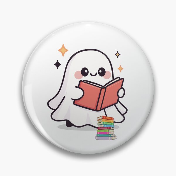 Item preview, Cute Ghost Reading Book Kawaii Halloween Design designed and sold by     Sela Art .