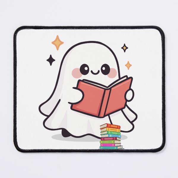 Item preview, Cute Ghost Reading Book Kawaii Halloween Design designed and sold by Sela Art .