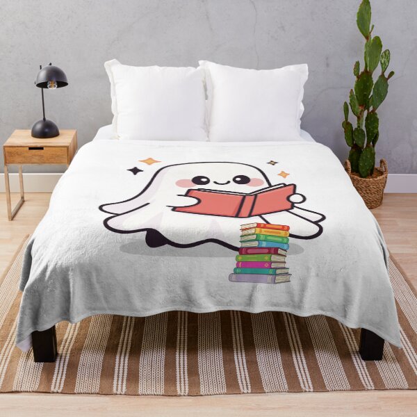 Item preview, Cute Ghost Reading Book Kawaii Halloween Design designed and sold by Sela Art .