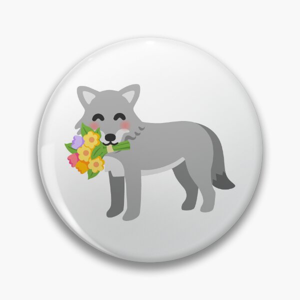 Item preview, Blushing Flower Wolf designed and sold by Yeebus's Variety Store.