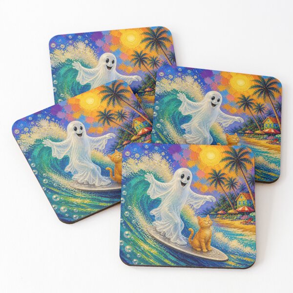 Item preview, Whimsical Ghost Surfer #2 designed and sold by Helios Be. Lavsh.