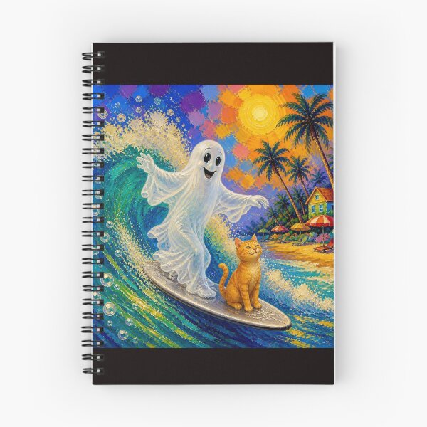 Item preview, Whimsical Ghost Surfer #2 designed and sold by Helios Be. Lavsh.