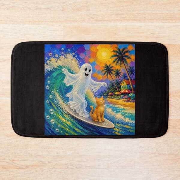 Item preview, Whimsical Ghost Surfer #2 designed and sold by Helios Be. Lavsh.