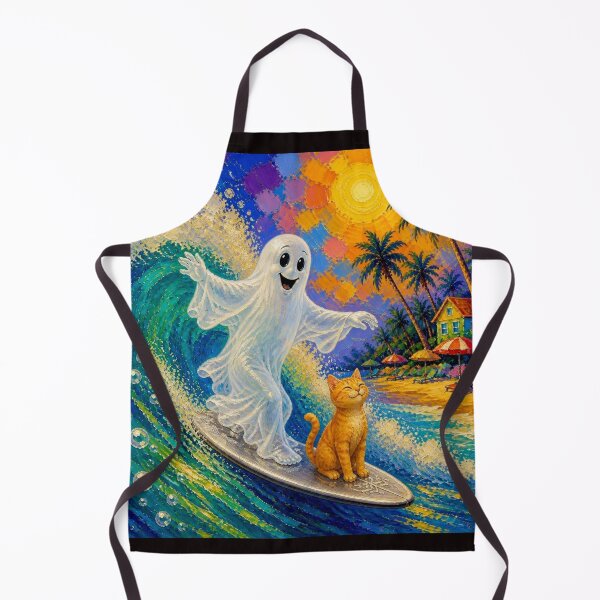 Item preview, Whimsical Ghost Surfer #2 designed and sold by Helios Be. Lavsh.
