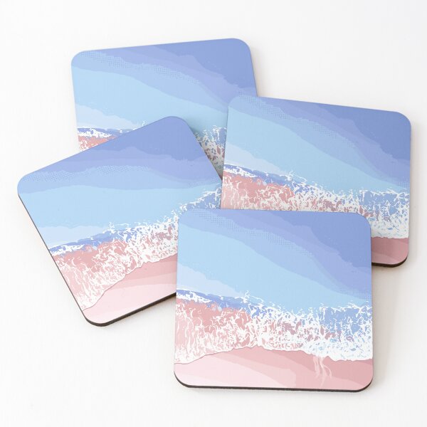 Item preview, Dreamy Pastel Beach Waves Beauty Landscape designed and sold by mazyoy.