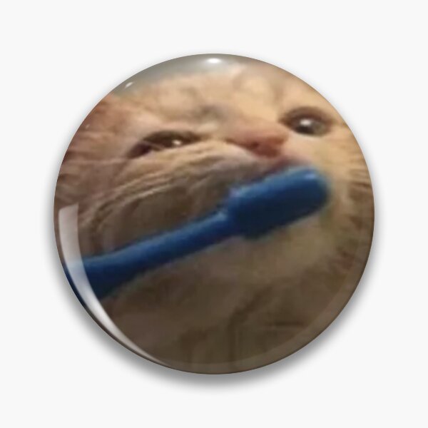 Item preview, Cat brushing teeth designed and sold by Ratcatdoggg.