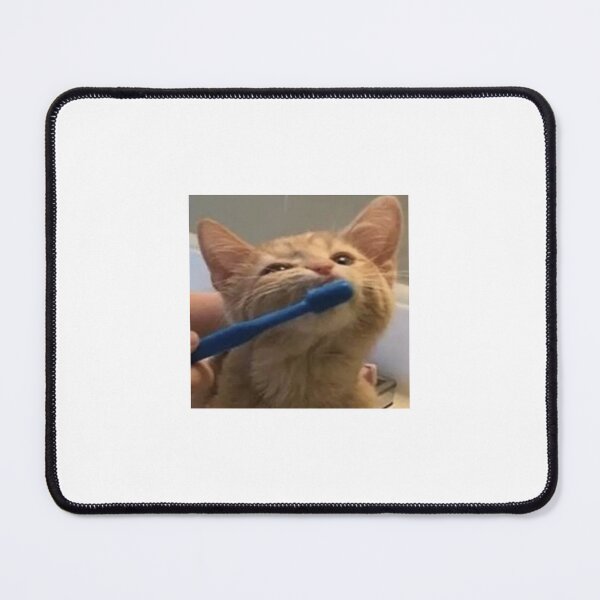 Item preview, Cat brushing teeth designed and sold by Ratcatdoggg.