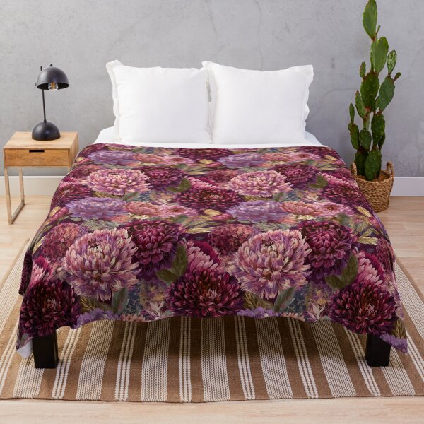 Item preview, Charming Dahlias Floral - Birthday Flower Pattern - Gifts For Wife designed and sold by RoyalStarsPatts.