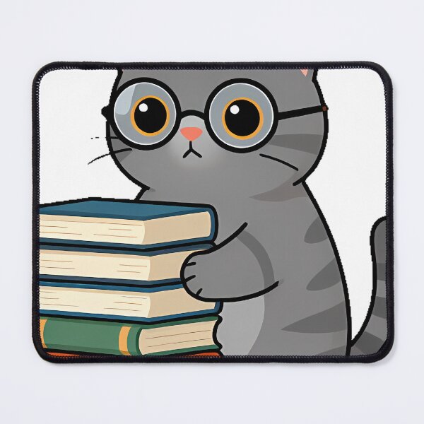Item preview, Librarian Cat with Books designed and sold by pumsquare.