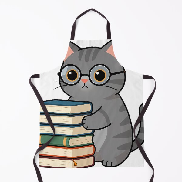 Item preview, Librarian Cat with Books designed and sold by pumsquare.