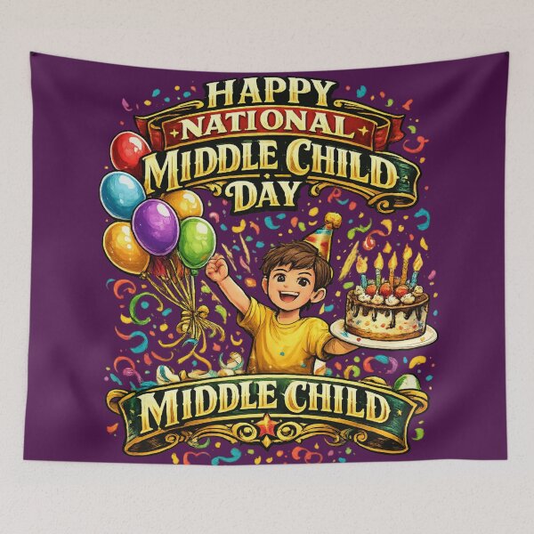 Item preview, Happy National Middle Child Day T-Shirt | Birthday Celebration Sibling Apparel designed and sold by irfanshikh.